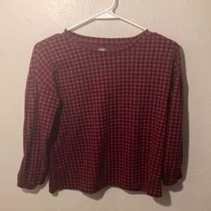Long Sleeve Red and Black Checkerd